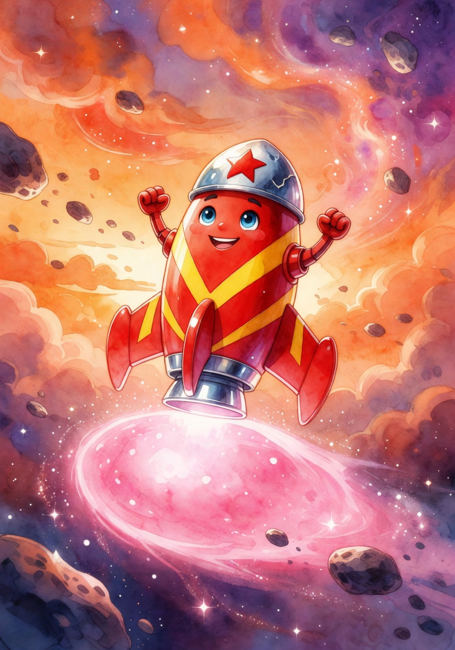Illustration for scene 5: The Candy Comet Victory