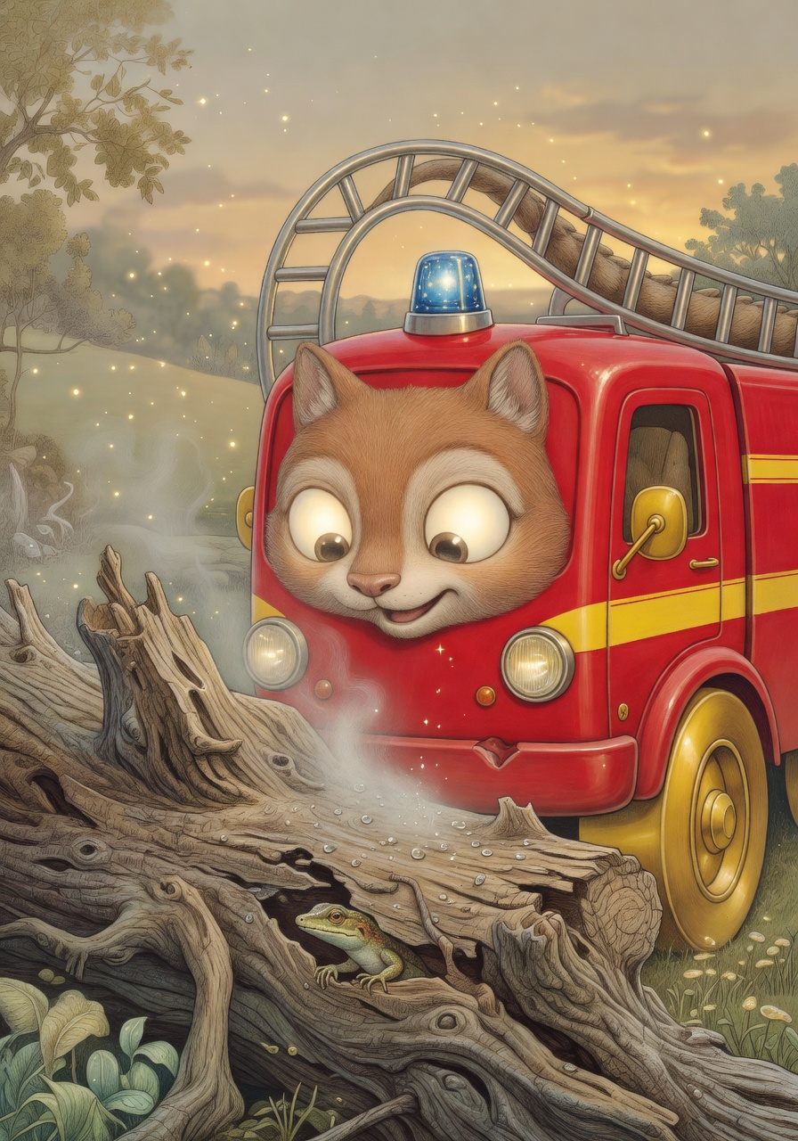 Illustration for scene 3: The Lying Log