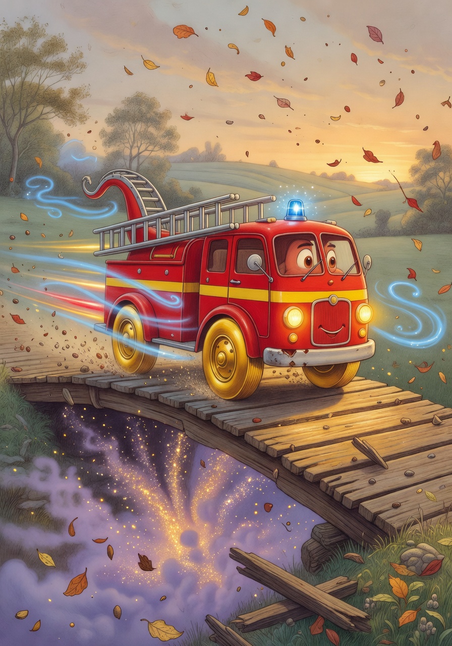 Illustration for scene 5: The Brave Little Wind