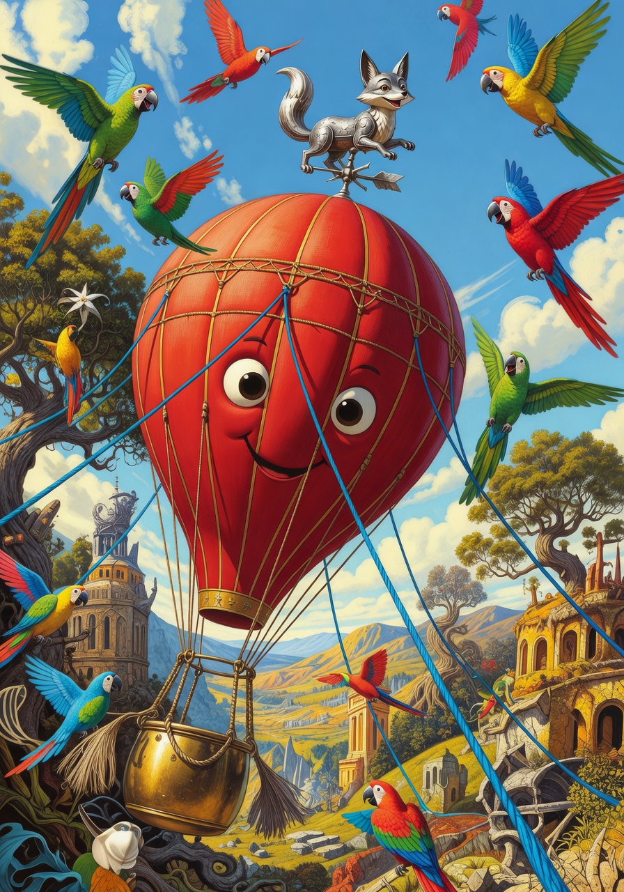 Illustration for scene 5: The Laughing Birds