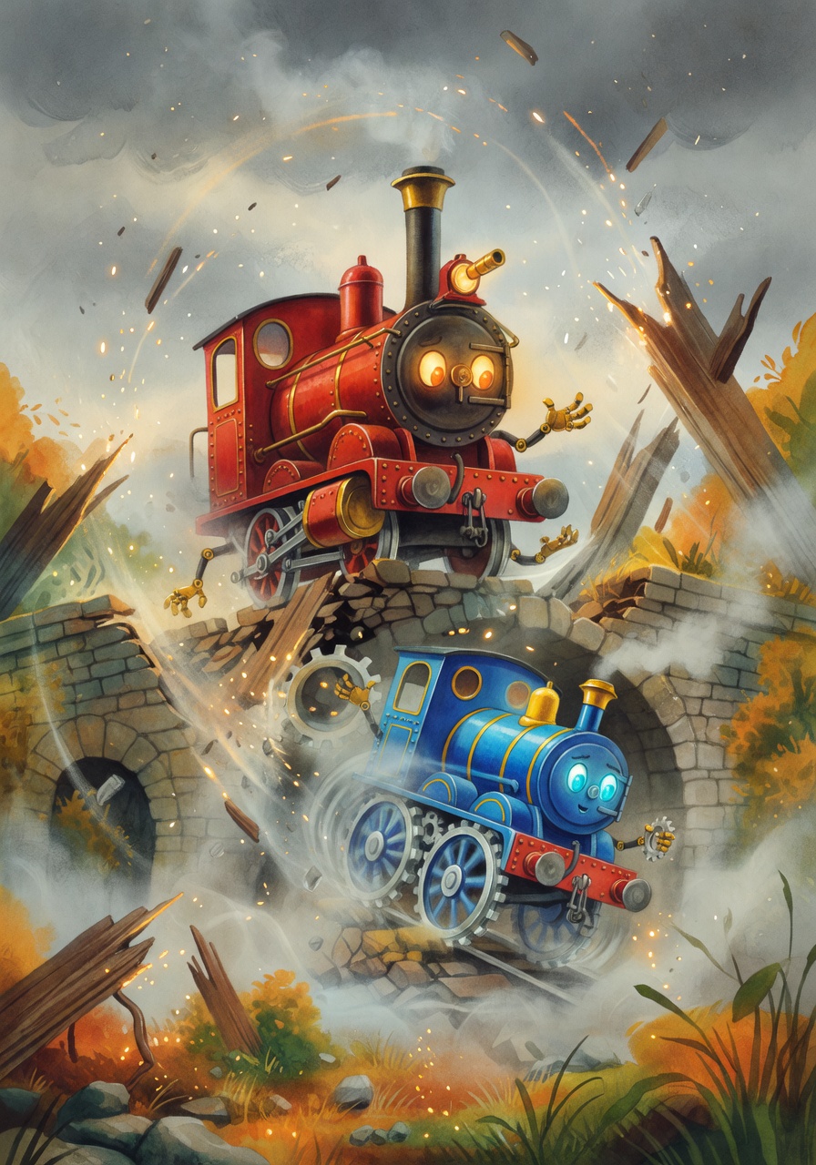 Illustration for scene 3: The Broken Bridge Betrayal