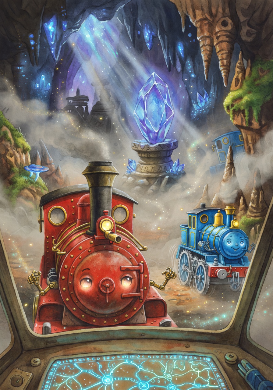 Illustration for scene 4: The Crystal's Clever Code