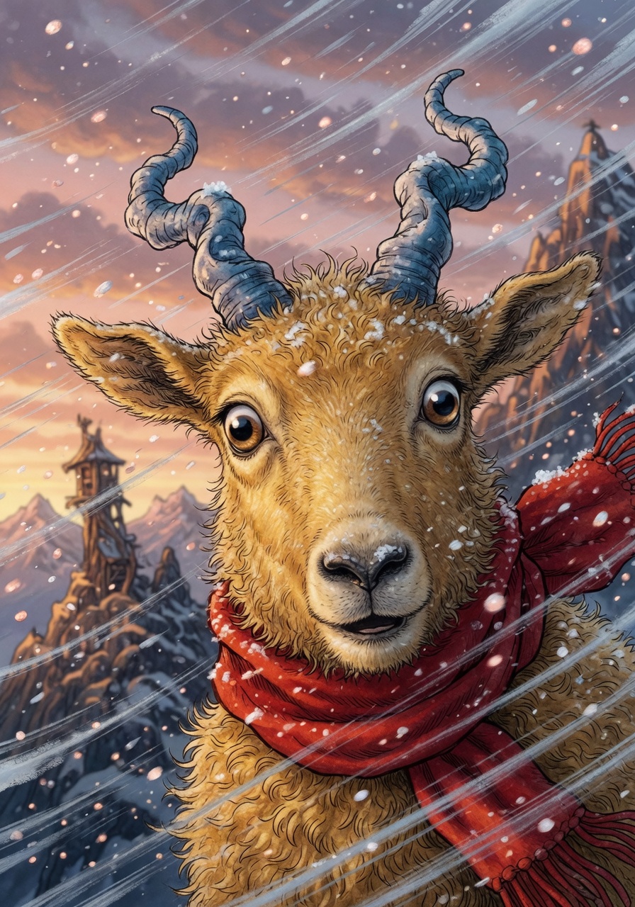Illustration for scene 2: The Wind's Call