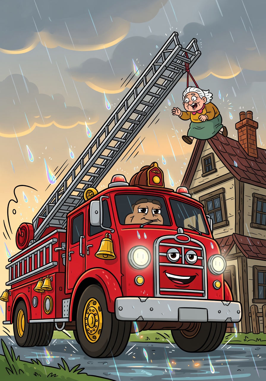 Illustration for scene 4: The Safe Landing