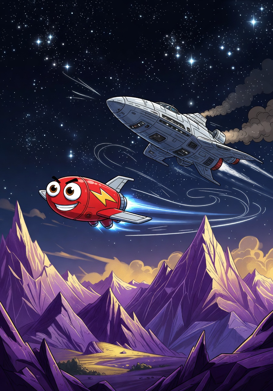 Illustration for scene 1: The Falling Star